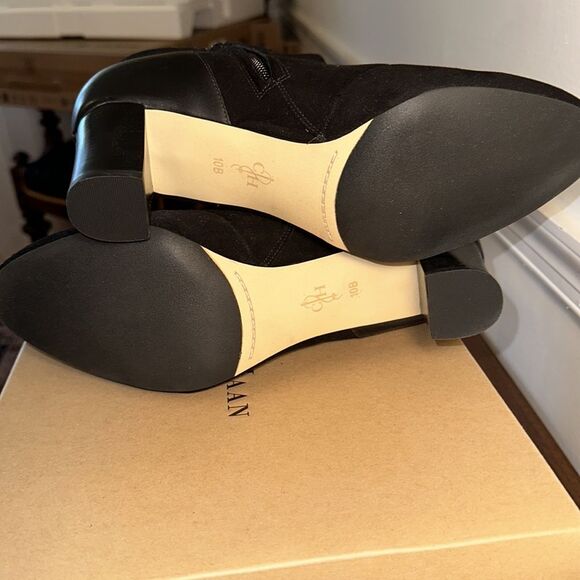 Women’s Cole Haan Miriam Short Boot Black Suede, Size 10, New in Box - Picture 7 of 10